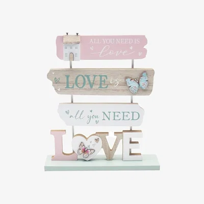 The Range Love Is All You Need Plaque - Pink