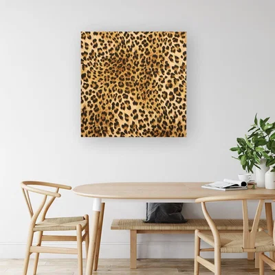 The Range Wild Animal Pattern Canvas Print - Brown / Small