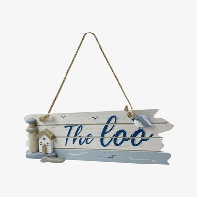 The Range Coastal Loo Hanging Sign - Blue