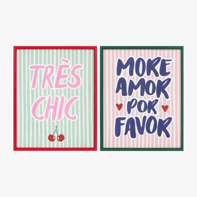 The Range Eclectic Quotes Striped Framed Art