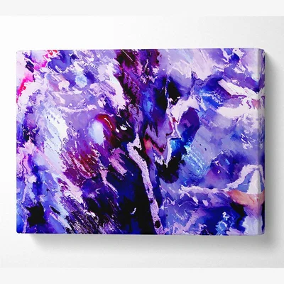 The Range Lilac Nebular Canvas Print Wall Art - Yellow / 101.6cm