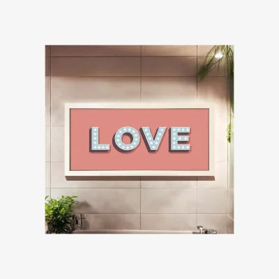 The Range Wall Art Framed Print Home Love - White