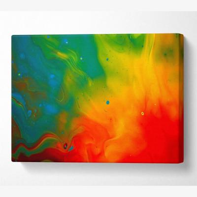 The Range Paint Flames Canvas Print Wall Art - Yellow / 81.28cm