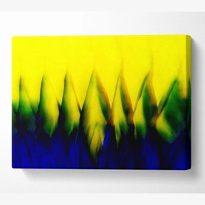The Range Yellow Takes Blue Canvas Print Wall Art - Yellow / 81.28cm