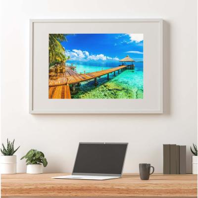 The Range Maldive Beach Resort Art Print - Blue / 42cm