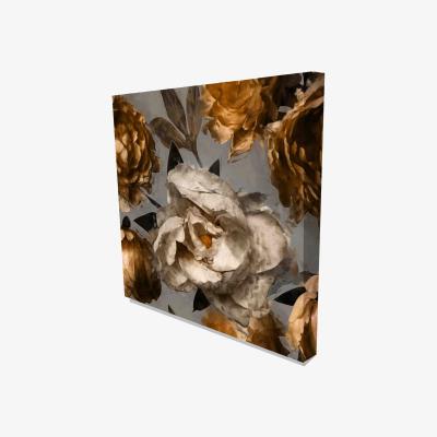 The Range Vintage Floral Graphic Art on Canvas - Yellow / 77cm / 114cm