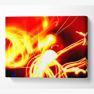 The Range Golden Lava Fury Canvas Print Wall Art - Yellow / 35.56cm
