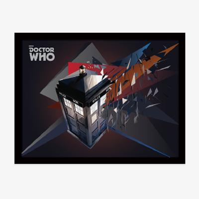The Range Doctor Who (TARDIS Geometric) Framed Print