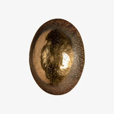 The Range Zine Medium Decorative Metal Wall Art Plate for Modern Decor - Gold