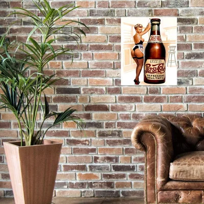 The Range Large Metal Sign PepsiCola - Red