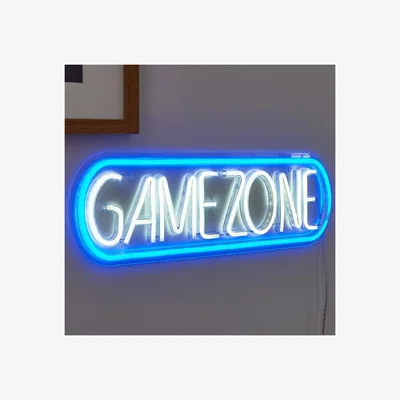 The Range GameZone LED Neon Sign Light Wall Art  - Blue,White