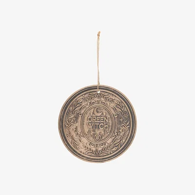 The Range Something Different Green Witch Terracotta Bronze Effect Plaque - Bronze