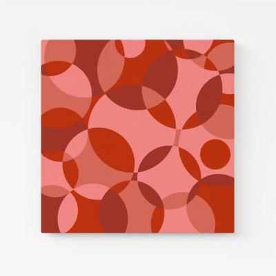 The Range Red Circle Pattern Canvas Print - Red / Small