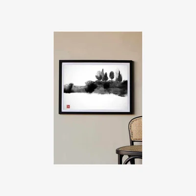 Rockett St George Japanese Ink Wash Art Print - Available Framed Or Unframed