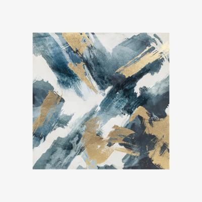 The Range Cobalt Gold Foil Canvas - Blue