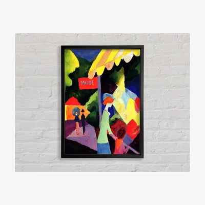 The Range August Macke Fashion Window Framed Print Art Classic Prints - Black