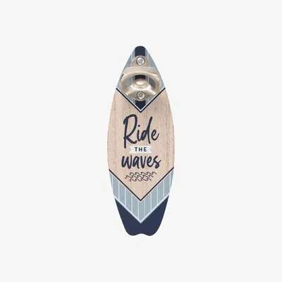 The Range Surfboard Bottle Opener Plaque - Pastel Grey