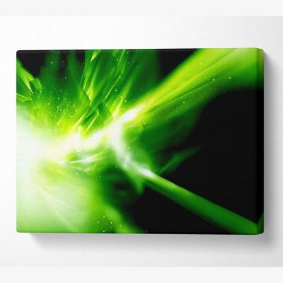 The Range Green Infusion Canvas Print Wall Art - Yellow / 101.6cm
