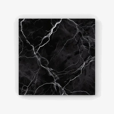The Range Black Marble Pattern HD Metal Print - Black / 56cm