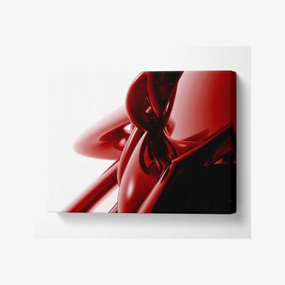 The Range Liquid Red Canvas Print Wall Art - Yellow / 66.04cm