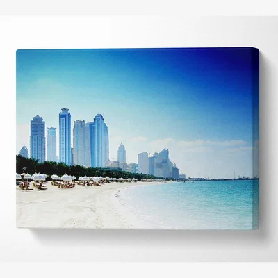 The Range Miami Beach Canvas Print Wall Art - Yellow / 66.04cm