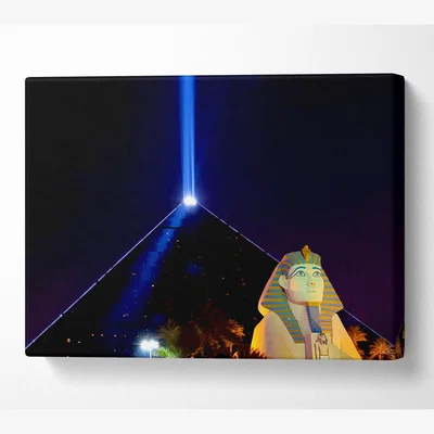 The Range Los Vegas Pyramids Canvas Print Wall Art - Yellow / 101.6cm