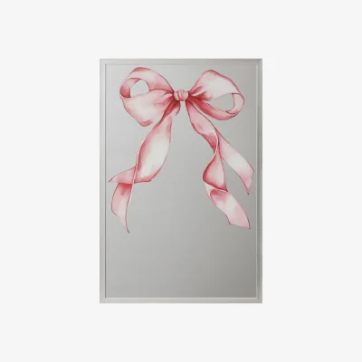 The Range Pink Bow Mirrored Art Frame