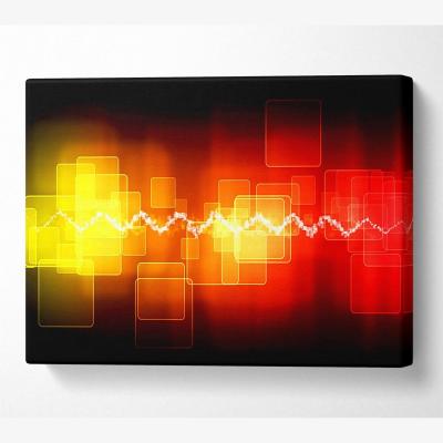 The Range Colorful Squares 4 Canvas Print Wall Art - Yellow / 81.28cm