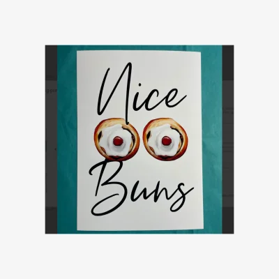 The Range Nice Buns Art Print - Brown / 29cm