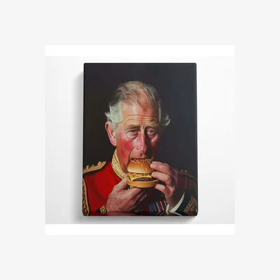 The Range Burger King Canvas Print - Black / 101.6cm