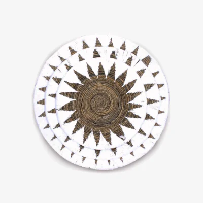 The Range Seagrass Wall Art Set of 3 - Cream Boho Rustic Decor - Cream