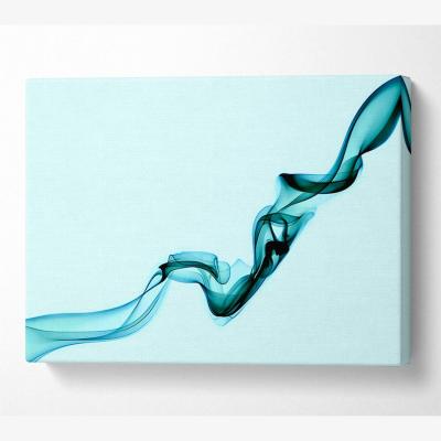 The Range Baby Blue Silk Canvas Print Wall Art - Yellow / 81.28cm