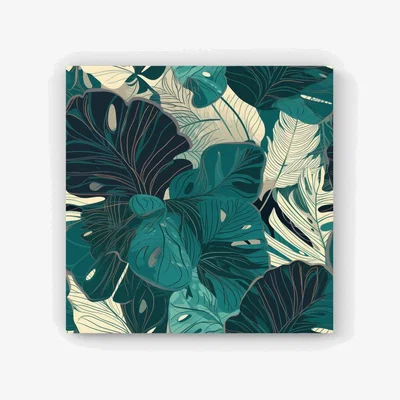 The Range Tropical Green Leaves HD Metal Print - Green / 30cm
