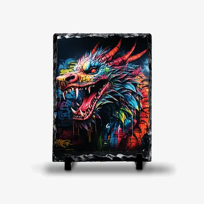 The Range Blue and Orange Dragon Rock Slate - Slate