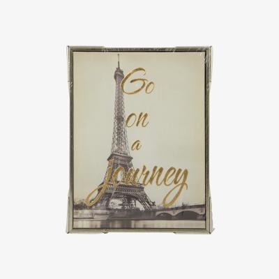 The Range Slogan Foiled Cities Framed Canvas - Multicolour