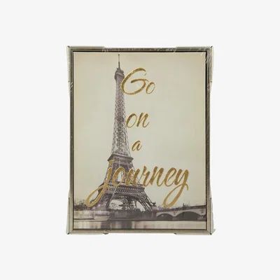 The Range Slogan Foiled Cities Framed Canvas - Multicolour