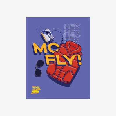 The Range Back to the Future Hey McFly Limited Edition Art Print - Multi