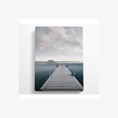 The Range Board Walk View On Lake Canvas Print - Black / 35.56cm