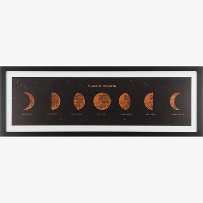 The Range Framed Moon Phases Print - Multicolour