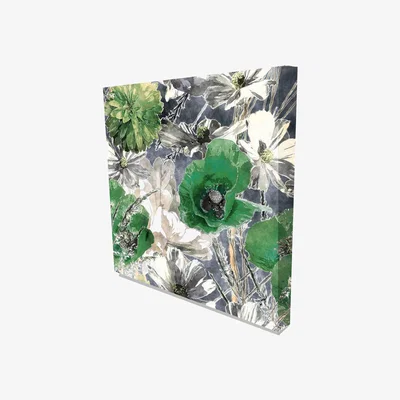 The Range 'Green Poppies' Graphic Art on Canvas - Green / 101cm / 77cm