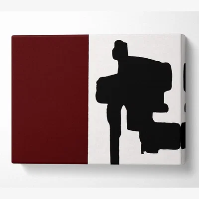 The Range Oblong Maroon Canvas Print Wall Art - Yellow / 101.6cm