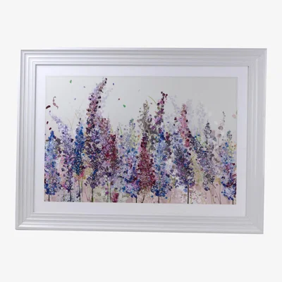 The Range Lavender Jewelled Framed Art - Purple