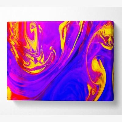 The Range Energy Lines Canvas Print Wall Art - Yellow / 101.6cm