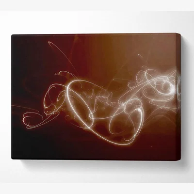 The Range Neon Trail Chocolate Canvas Print Wall Art - Yellow / 35.56cm