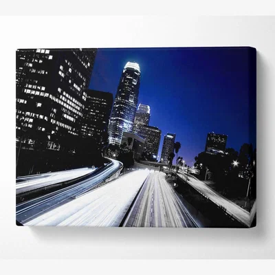The Range City Speedways Canvas Print Wall Art - Yellow / 50.8cm