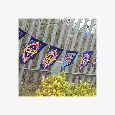 The Range 7 Flags Banner Love in the Center MultiColor - Multicolor