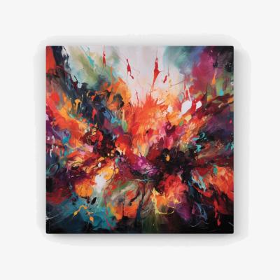 The Range A Vibrant Abstract Painting Of Halloween Canvas Print - Orange / 40.6cm