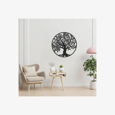 The Range METAL WALL ART-KUSLU AGAC 75X75 CM - TEXTURE BLACK - Black