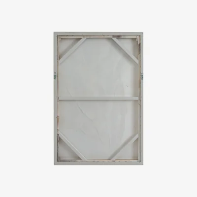 The Range Terran Art Mounted in Wooden Frame - Elegant Contemporary Wall Art - Brown