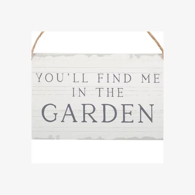 The Range Garden Retreat Hanging Sign - White